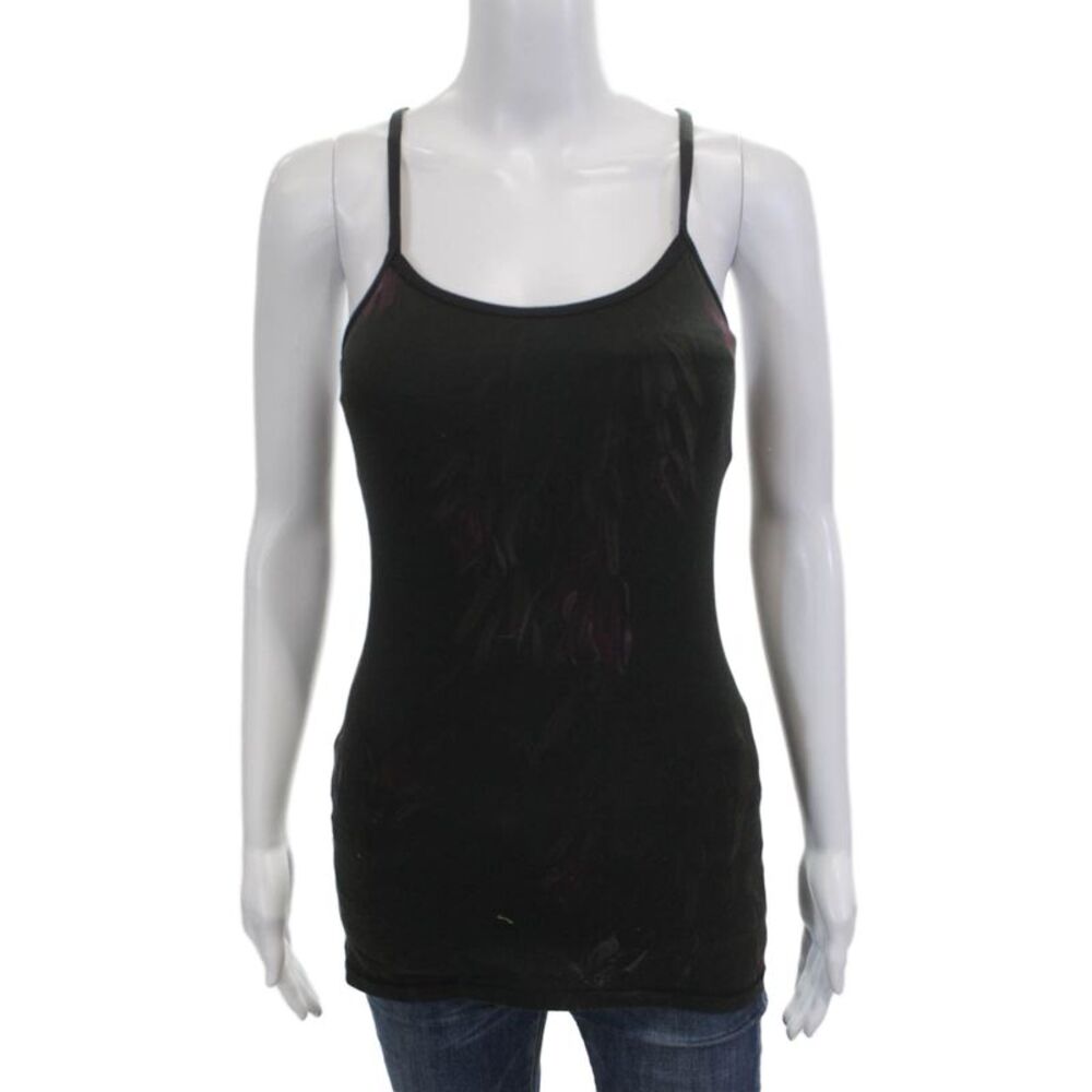 Lululemon Womens Floral Print Racer Back Sleeveless Active Tank Top Black Size 6